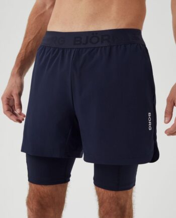 Navy Borg Shorts Night Sky - Björn Borg Runningstyle  - 7321465588951